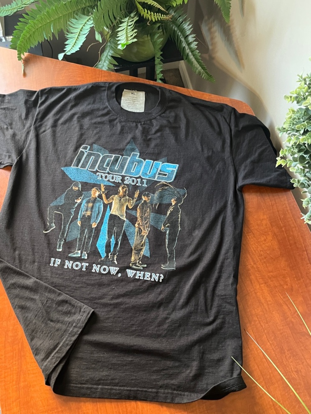 Incubus Tour 2011 If Not Now, When Graphic Band Tee Tour List on Back